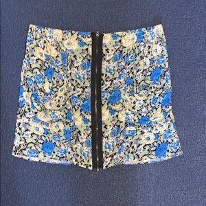 Forever 21 Floral Zip-Up Skirt!